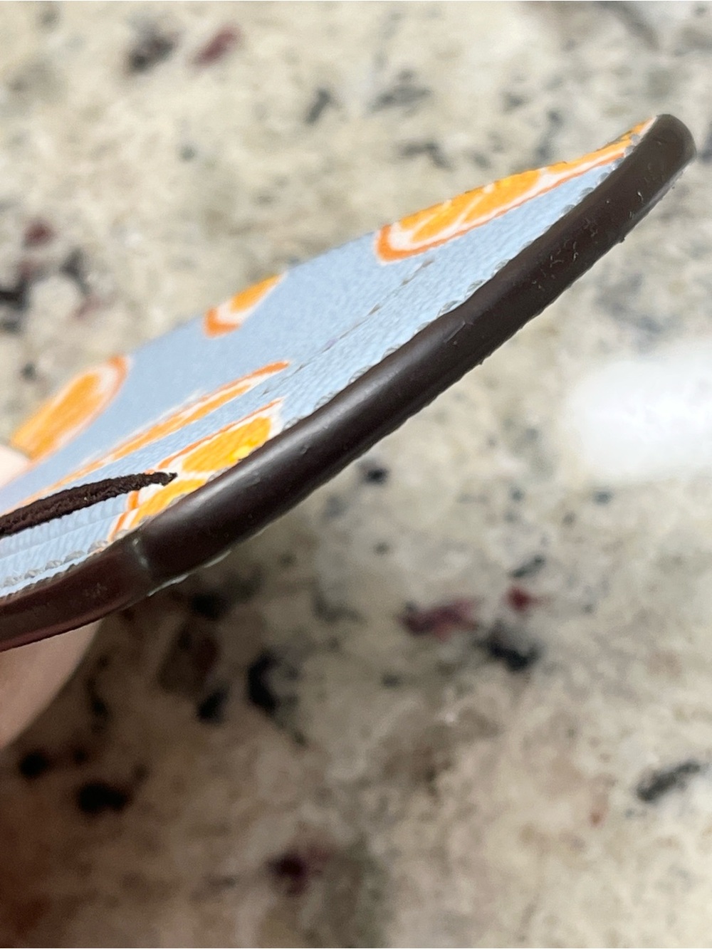 Coach Orange Slice Leather Luggage Tag EUC - Picture 6 of 6
